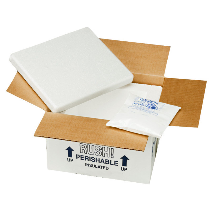 Foam Styrofoam Insulation Mailing Container Box 6 x 6 1/2 x 8 Inside  Fragile