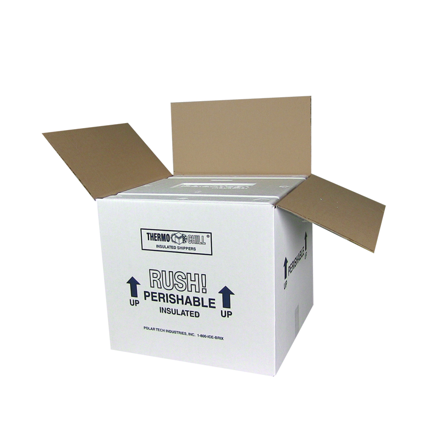 Polar Tech XM15C Thermo Chill Expand-em Series Insulated Carton with Foam Shipper Case of 4 10-5/8 Length x 6-1/2 Width x 5 Depth
