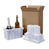 2-PK Wine Bottle Shipper with Space for Cold Pack, 740T Foam ONLY - - alt view 1