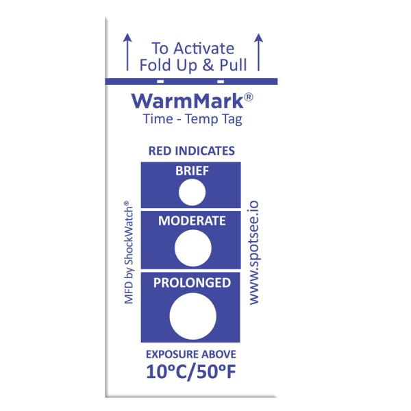 10&deg;C/50&deg;F Temperature Tags, 506 WarmMark&reg;