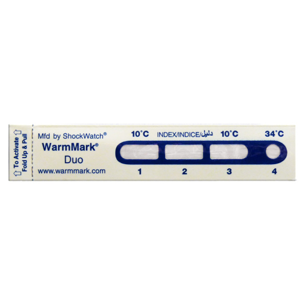 10&deg;C &amp; 34&deg;C/50&deg;F &amp; 93&deg;F Temperature Tags, 524 WarmMark&reg; Duo