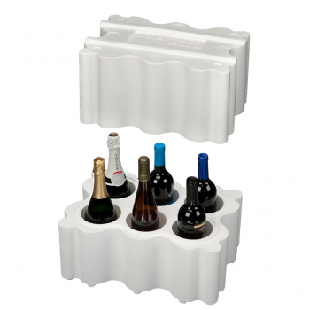  6 Bottle, Wine and Champagne Shipper 746T, Foam Only