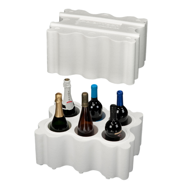  6 Bottle, Wine and Champagne Shipper 746T, Foam Only