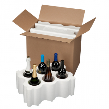  6 Bottle, 747TKD Top Load Wine and Champagne Shipper KD BOX ONLY