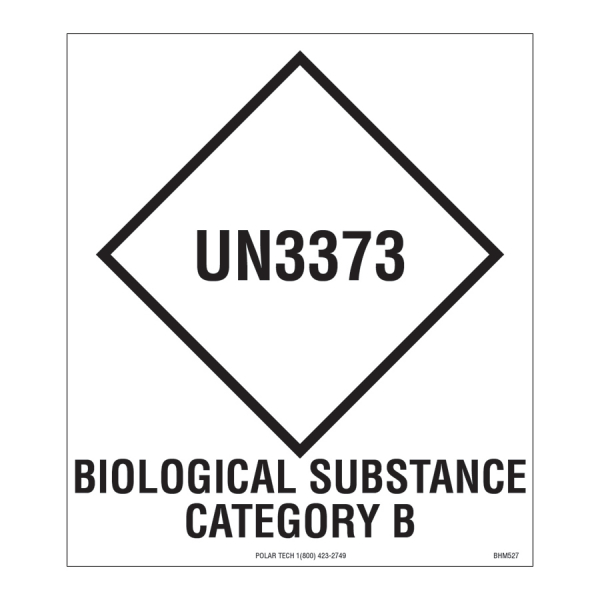 Biohazardous and Substance Category B 3.5 x 4