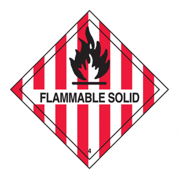 Hazard Labels HML 407 HAZARD CLASS 4 FLAMMABLE SOLIDS