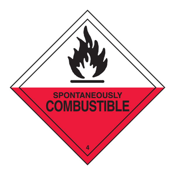Hazard Labels HML 408 HAZARD CLASS 4 FLAMMABLE SOLIDS