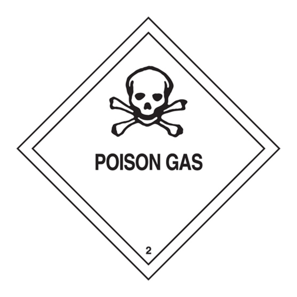 Hazard Labels HML 414 HAZARD CLASS 2 GASSES