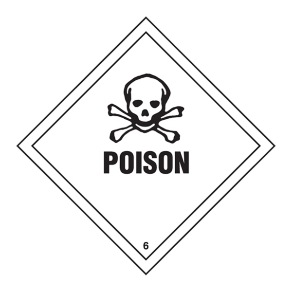 Hazard Labels HML 415 HAZARD CLASS 6 POISONOUS &amp; ETIOLOGICAL