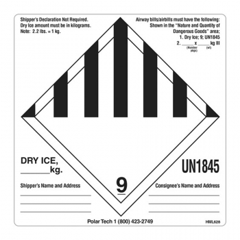 DRY ICE LABEL