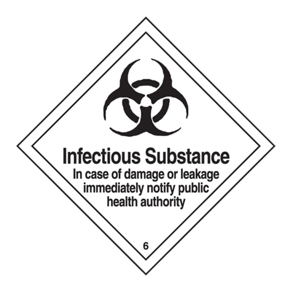 Hazard Labels IATA 404 HAZARD CLASS 6 POISONOUS &amp; ETIOLOGICAL