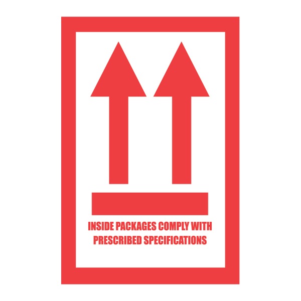 IATA 406 INSIDE PACKAGES COMPLY WITH PRESCRIBED SPECIFICATIONS