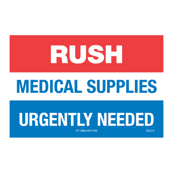 SCL 213 3 x 2 RUSH MEDICAL SUPPLIES URGENTLY NEEDED