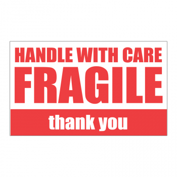 SCL 533 5 x 3 HANDLE WITH CARE FRAGILE thank you