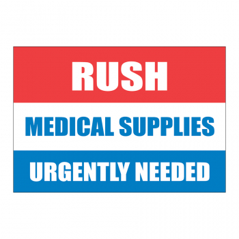 SCL 548 4 x 2.75 RUSH MEDICAL SUPPLIES URGENTLY NEEDED