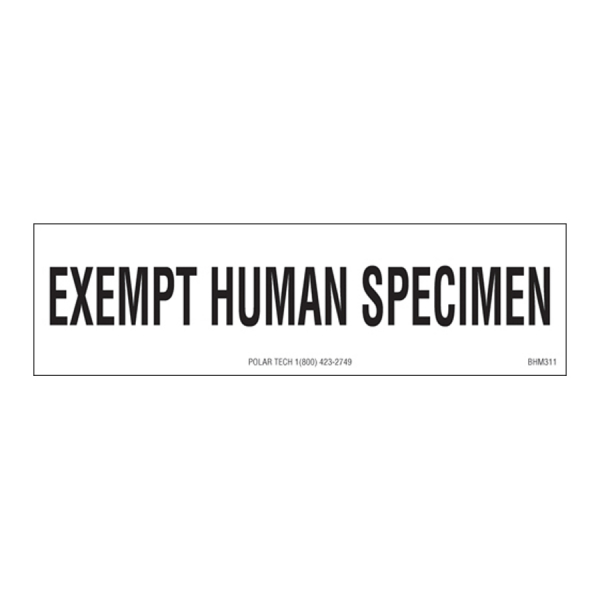 Biohazardous Labels EXEMPT HUMAN SPECIMEN 3.5 x 1