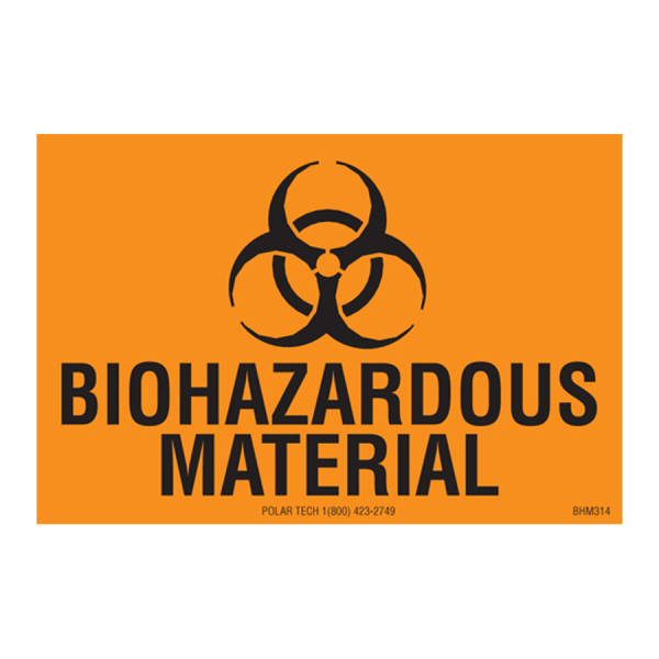 Biohazardous Labels BIOHAZARDOUS MATERIAL 3 x 2