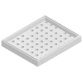 42&frac14; x 34&frac12; x 3&quot; ID, GE101 SMPT Small Perforated Tray