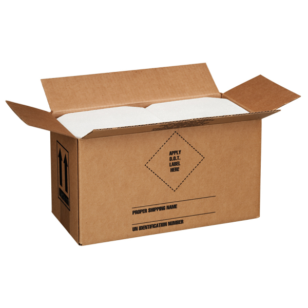Hazardous Materials Bulk Supplies for Foam Shipper HAZ1017KD Holds: 2, 1 Gallon Paint Cans