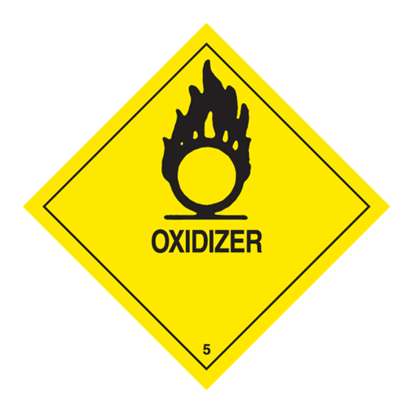 Hazard Labels HML 410 HAZARD CLASS 5 OXIDIZER &amp; ORGANIC PEROXIDE