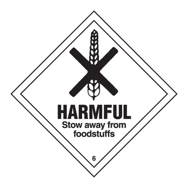 Hazard Labels HML 428 HAZARD CLASS 6 POISONOUS &amp; ETIOLOGICA
