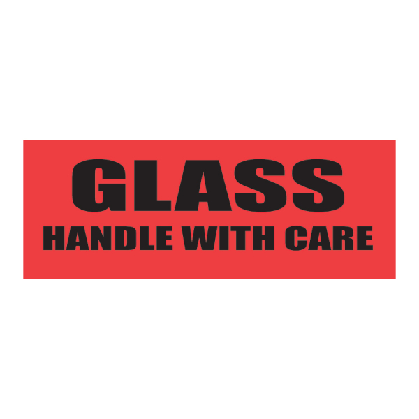 SCL 204 4 x 1.5 GLASS HANDLE WITH CARE