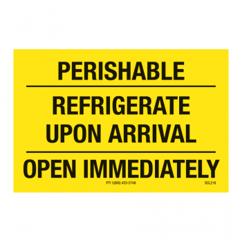 SCL 218 3 x 2 PERISHABLE REFRIGERATE UPON ARRIVAL OPEN IMMEDIATELY