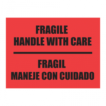 SCL 516 4 x 3 FRAGILE HANDLE WITH CARE FRAGIL MANEJE CON CUIDADO