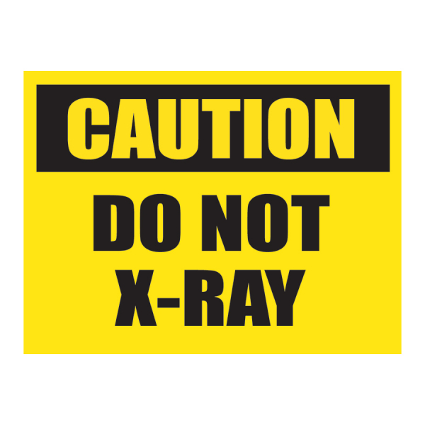 SCL 523 4 x 3 CAUTION DO NOT XRAY