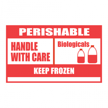 TAL 514 5 x 3 PERISHABLE HANDLE WITH CARE Biologicals KEEP FROZEN